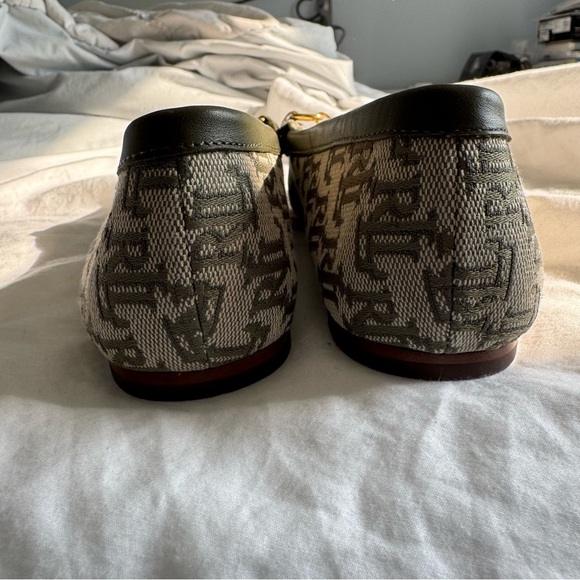 Lauren Ralph Lauren Averi II Monogram Canvas Loafers w/ Gold LRL Bit Logo - Picture 5 of 9